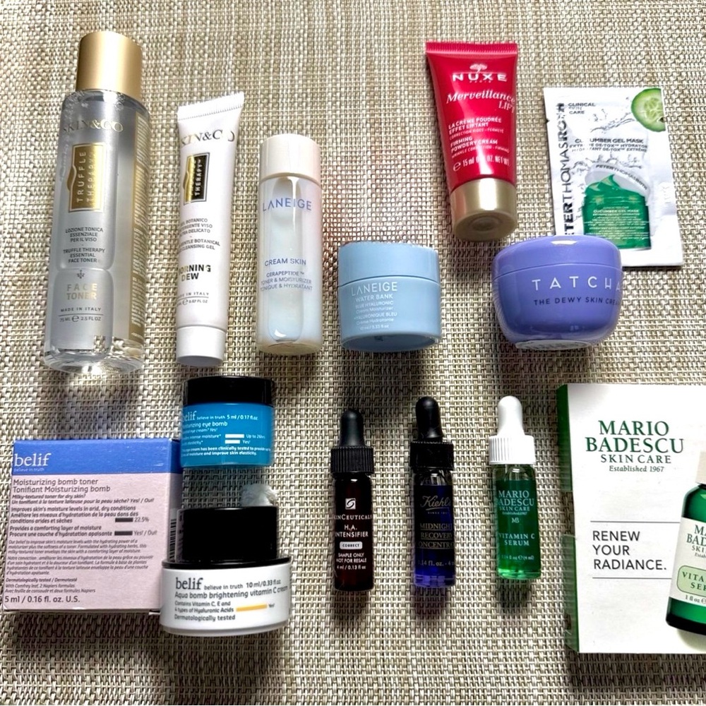 Premium Skin Care Bundle Tatcha Nuxe Kiehl’s Skin&Co belif laneige SkinCeuticals